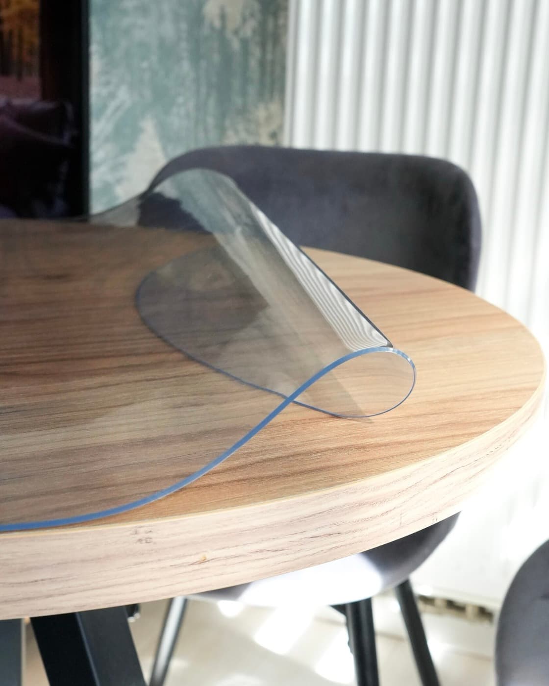 Transparant tafelzeil Ø60 cm glans