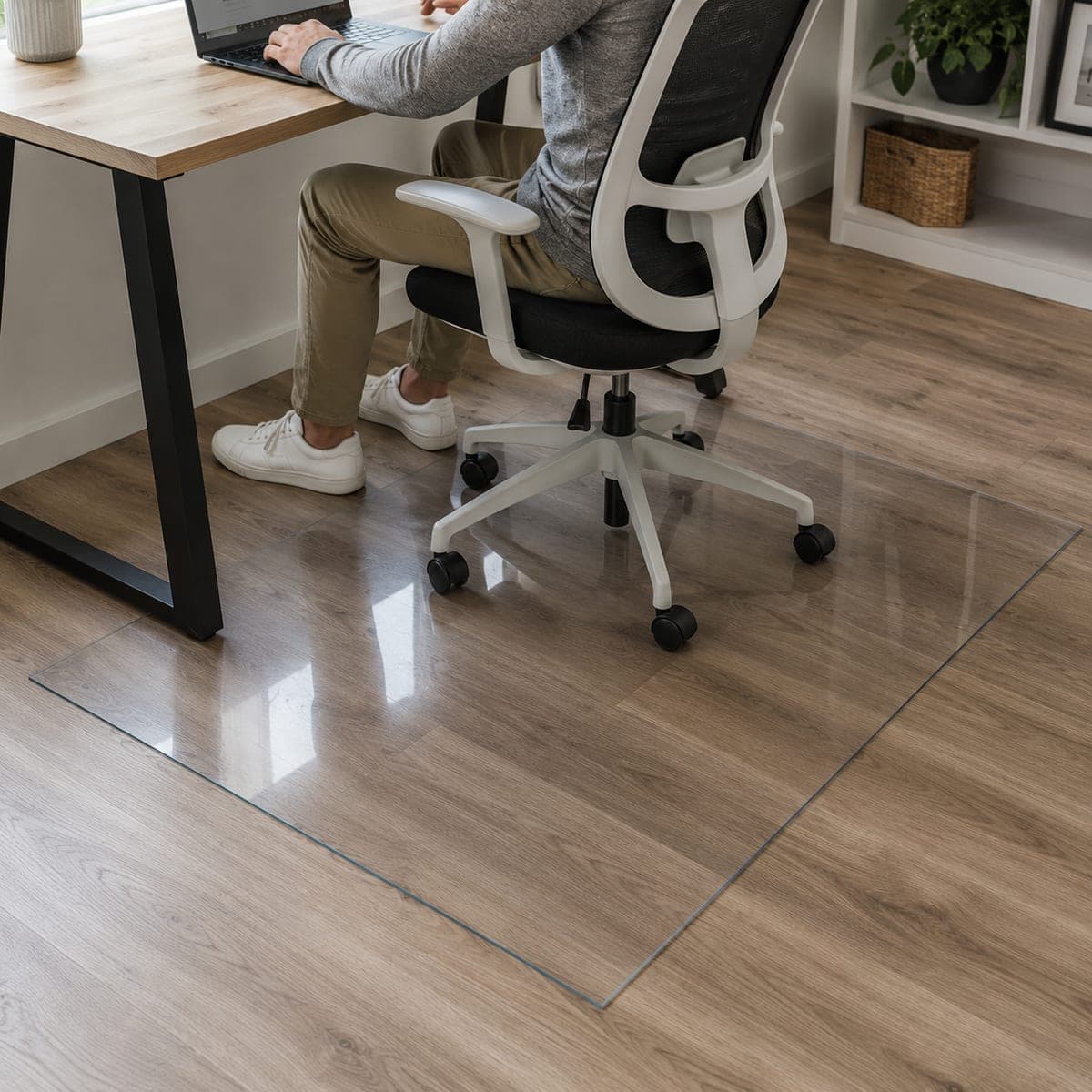 Bureaustoelmat 120×120 cm — compact